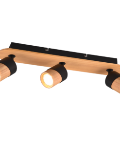 Φωτιστικό Οροφής Trio Lighting 3xGU10 Ξύλινου Χρώματος – 801100332