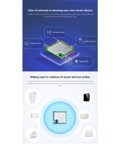 GloboStar® 80110 SONOFF PSF-B-1C ESP8285 Wi-Fi 2.4GHz Switch Module 1 Way