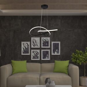 Κρεμαστό Φωτιστικό LED 20W Μαύρο V-TAC 2540lm Θερμό Λευκό 3000K – 8012