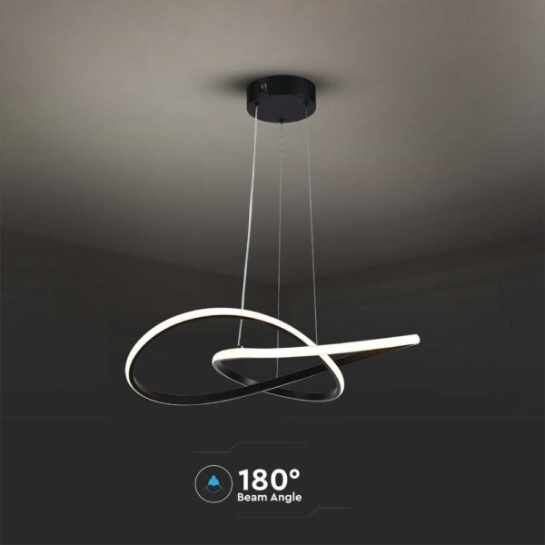 Κρεμαστό Φωτιστικό LED 20W Μαύρο V-TAC 2540lm Θερμό Λευκό 3000K – 8012