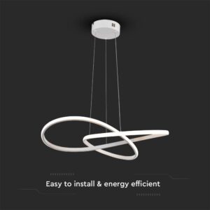 Κρεμαστό Φωτιστικό LED 20W Λευκό V-TAC 2540lm Θερμό Λευκό 3000K – 8013