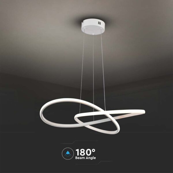 Κρεμαστό Φωτιστικό LED 20W Λευκό V-TAC 2540lm Θερμό Λευκό 3000K – 8013