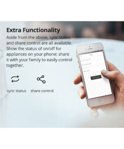 GloboStar® 80130 SONOFF T2EU1C-RF – 433MHz Wireless Smart Wall Touch Button Switch AC 100-240V Max 2A (2A/Way) 1 Way – RF Series