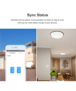 GloboStar® 80130 SONOFF T2EU1C-RF – 433MHz Wireless Smart Wall Touch Button Switch AC 100-240V Max 2A (2A/Way) 1 Way – RF Series