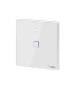 GloboStar® 80130 SONOFF T2EU1C-RF – 433MHz Wireless Smart Wall Touch Button Switch AC 100-240V Max 2A (2A/Way) 1 Way – RF Series