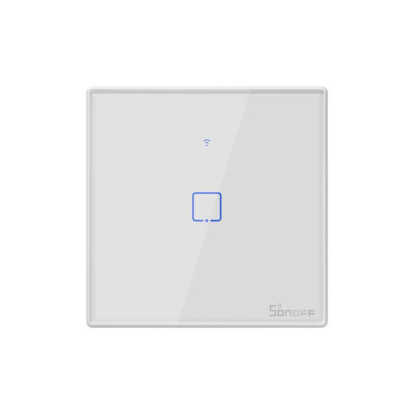 GloboStar® 80130  SONOFF T2EU1C-RF – 433MHz Wireless Smart Wall Touch Button Switch AC 100-240V Max 2A (2A/Way) 1 Way – RF Series