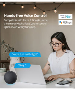 GloboStar® 80130 SONOFF T2EU1C-RF – 433MHz Wireless Smart Wall Touch Button Switch AC 100-240V Max 2A (2A/Way) 1 Way – RF Series