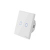 GloboStar® 80131  SONOFF T2EU2C-RF – 433MHz Wireless Smart Wall Touch Button Switch AC 100-240V Max 4A (2A/Way) 2 Way – RF Series