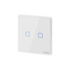GloboStar® 80131  SONOFF T2EU2C-RF – 433MHz Wireless Smart Wall Touch Button Switch AC 100-240V Max 4A (2A/Way) 2 Way – RF Series