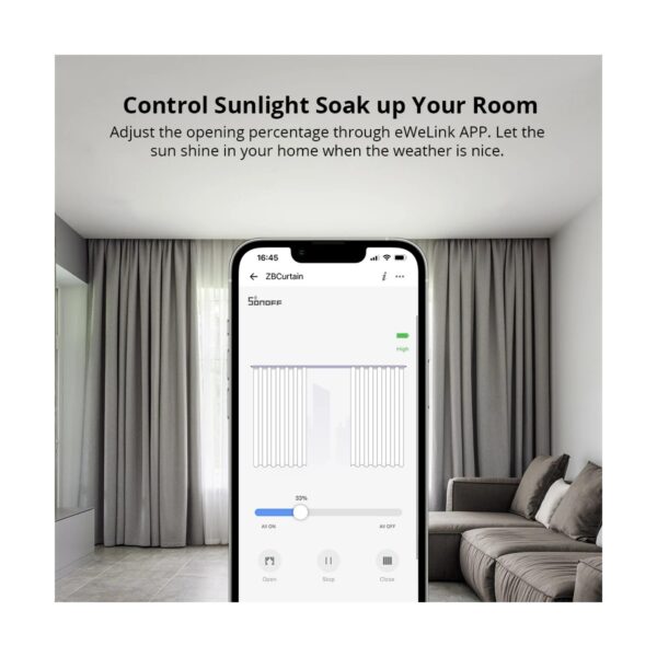 GloboStar® 80133 SONOFF ZBCurtain – Zigbee Smart Curtain Motor