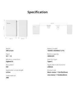 GloboStar® 80133 SONOFF ZBCurtain – Zigbee Smart Curtain Motor