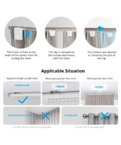 GloboStar® 80133 SONOFF ZBCurtain – Zigbee Smart Curtain Motor