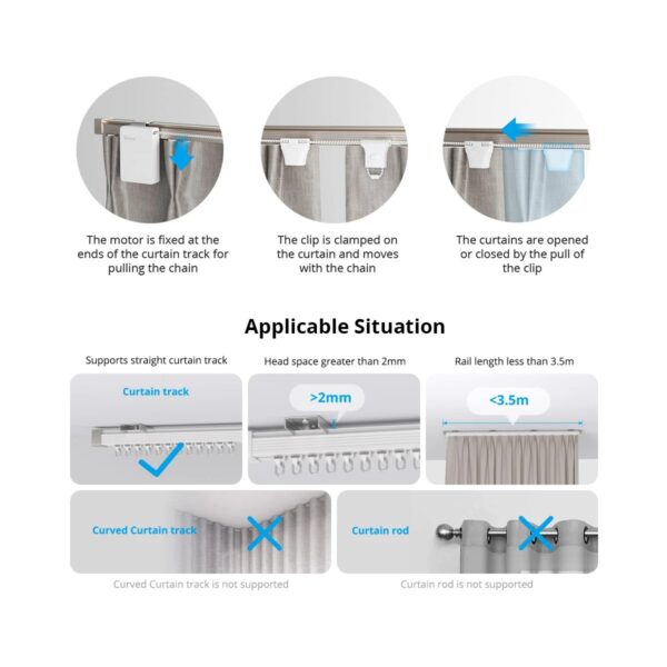 GloboStar® 80133 SONOFF ZBCurtain – Zigbee Smart Curtain Motor
