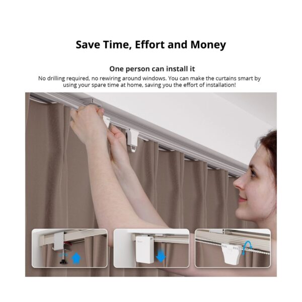 GloboStar® 80133 SONOFF ZBCurtain – Zigbee Smart Curtain Motor
