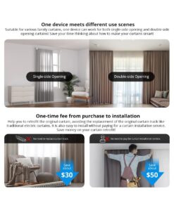 GloboStar® 80133 SONOFF ZBCurtain – Zigbee Smart Curtain Motor