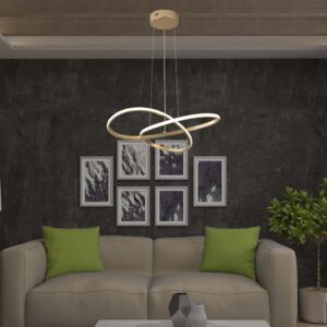 Κρεμαστό Φωτιστικό LED 20W Χρυσό V-TAC 2540lm Θερμό Λευκό 3000K – 8014