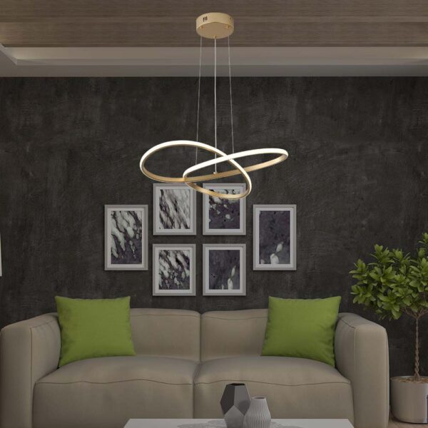 Κρεμαστό Φωτιστικό LED 20W Χρυσό V-TAC 2540lm Θερμό Λευκό 3000K – 8014