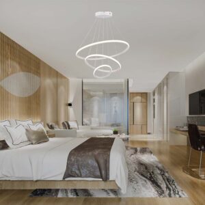 Κρεμαστό Φωτιστικό με 3 Κύκλους LED 32W Λευκό V-TAC 3880lm Θερμό Λευκό 3000K – 8018
