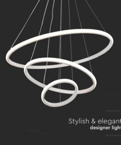 Κρεμαστό Φωτιστικό με 3 Κύκλους LED 32W Λευκό V-TAC 3880lm Θερμό Λευκό 3000K – 8018