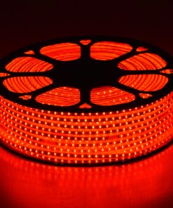 GloboStar® 70504 Slim Ταινία Μονής Σειράς Epistar LED SMD 2835 1m 12W/m 96LED/m 1572lm/m 120° DC 230V Αδιάβροχη IP68 Κόκκινο Dimmable