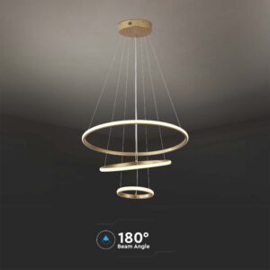 Φωτιστικό Οροφής LED 32W Χρυσό V-TAC 3880lm Θερμό Λευκό 3000K – 8019
