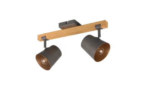 801900267_1 Σποτ Trio Lighting 2xE14 Νίκελ Αντικέ Μεταλλικό – 801900267