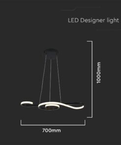 Κρεμαστό Φωτιστικό LED 18W 3000K Μαύρου Χρώματος V-TAC – 8020