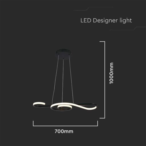 Κρεμαστό Φωτιστικό LED 18W 3000K Μαύρου Χρώματος V-TAC – 8020