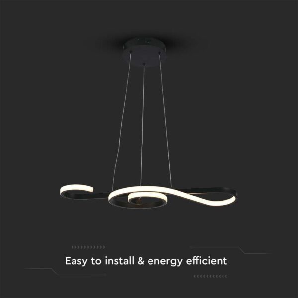 Κρεμαστό Φωτιστικό LED 18W 3000K Μαύρου Χρώματος V-TAC – 8020