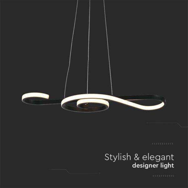 Κρεμαστό Φωτιστικό LED 18W 3000K Μαύρου Χρώματος V-TAC – 8020