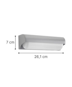 InLight Erie LED ΑΠΛΙΚΑ ΕΞΩΤΕΡΙΚΟΥ ΧΩΡΟΥ ΣΕ ΓΚΡΙ ΧΡΩΜΑ 10W 3000K D:26,1cmx7cm (80203030)