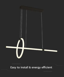 Κρεμαστό Φωτιστικό LED 16W Μαύρο V-TAC 1820lm Θερμό Λευκό 3000K – 8022