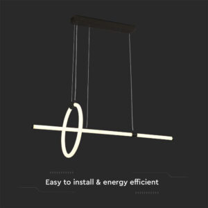 Κρεμαστό Φωτιστικό LED 16W Μαύρο V-TAC 1820lm Θερμό Λευκό 3000K – 8022