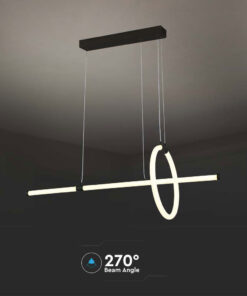 Κρεμαστό Φωτιστικό LED 16W Μαύρο V-TAC 1820lm Θερμό Λευκό 3000K – 8022