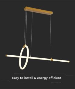 Κρεμαστό Φωτιστικό LED 16W Χρυσό V-TAC 1820lm Θερμό Λευκό 3000K – 8023