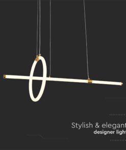 Κρεμαστό Φωτιστικό LED 16W Χρυσό V-TAC 1820lm Θερμό Λευκό 3000K – 8023