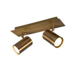 Σποτ Trio Lighting 2xGU10 Αντικέ Ορείχαλκος Μεταλλικό 802400204