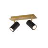 Φωτιστικό Spot Trio Lighting MARLEY  2x GU10 Schwarz-Gold Μεταλλικό   – 802400280