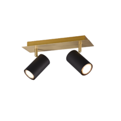 Φωτιστικό Spot Trio Lighting MARLEY 2x GU10 Schwarz-Gold Μεταλλικό – 802400280