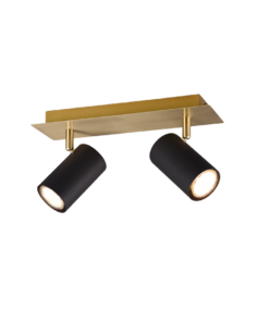 Φωτιστικό Spot Trio Lighting MARLEY 2x GU10 Schwarz-Gold Μεταλλικό – 802400280