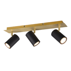 Φωτιστικό Spot Trio Lighting MARLEY 3x GU10 Schwarz-Gold Μεταλλικό – 802400380