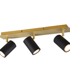 Φωτιστικό Spot Trio Lighting MARLEY 3x GU10 Schwarz-Gold Μεταλλικό – 802400380