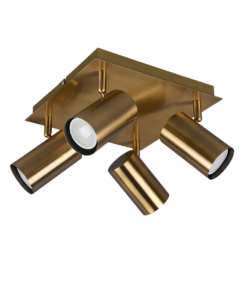 Σποτ Trio Lighting 4xGU10 Αντικέ Ορείχαλκος Μεταλλικό 802430404
