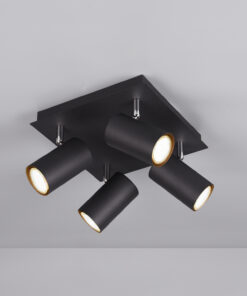 Σποτ Trio Lighting 4xGU10 Μαύρο Ματ Μεταλλικό 802430432
