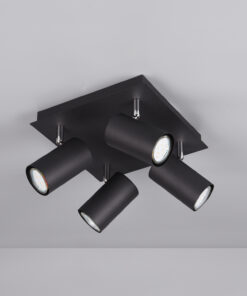 Σποτ Trio Lighting 4xGU10 Μαύρο Ματ Μεταλλικό 802430432