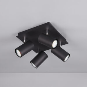 Σποτ Trio Lighting   4xGU10 Μαύρο Ματ Μεταλλικό    802430432