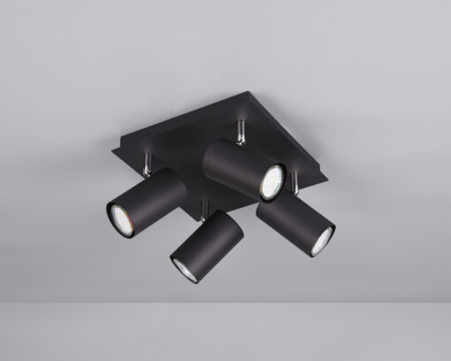 Σποτ Trio Lighting   4xGU10 Μαύρο Ματ Μεταλλικό    802430432