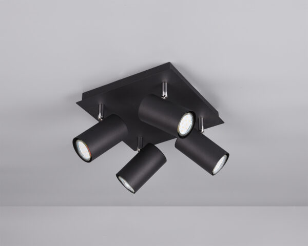 Σποτ Trio Lighting   4xGU10 Μαύρο Ματ Μεταλλικό    802430432