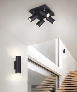 Σποτ Trio Lighting 4xGU10 Μαύρο Ματ Μεταλλικό 802430432
