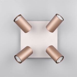 Πολύφωτο Οροφής MARLEY Σποτ 4xGU10 Καφε και Γκρι Trio Lighting – 802430465